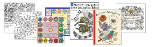 New at The Backyard Naturalist store: Coloring Books for Grown Ups. Many more in store and on the way!