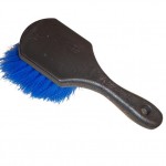 Keep a handy brush for clearing snow and ice from wild bird bath.