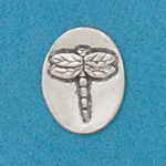 Small coin or token handcrafted in lead free pewter is engraved with peace dove and inspiration message on back.