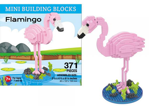 The Backyard Naturalist has Mini Building Block sets featuring favorite birds and forest animals, like this Pink Flamingo. Excellent gifts and stocking stuffers.