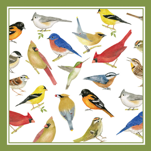 Alice's Cottage quality kitchen textiles feature Marylander Alice Backman's original artwork, new for 2022- Songbirds.