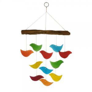 The Backyard Naturalist has whimsical wind chimes, hand made in Bali from driftwood, metal, sea glass or stained glass. Through Fair Trade with Balinese artisans.