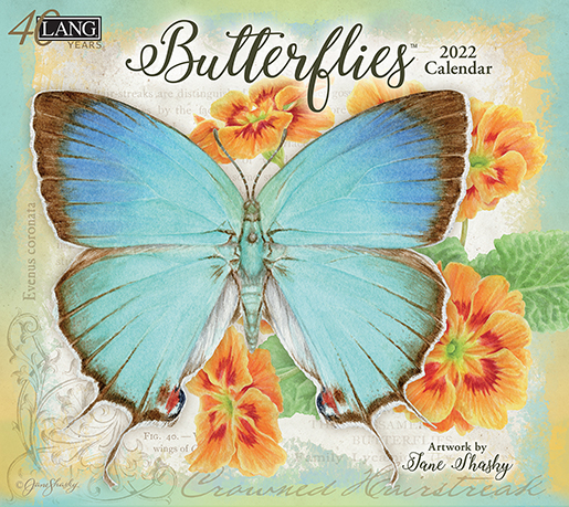 2022 Butterflies wall calendar is here at The Backyard Naturalist! (front)