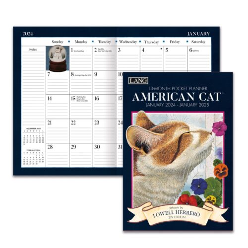 Lang's American Cat 2024 Pocket Planner Calendars are here! The Backyard Naturalist has 2024 calendars in stock, including Audubon and Lang favorites like, Birds, Songbirds, Kids Birding, Nature, 365 Kittens or Puppies, Sloths, Tiny Owls and more in Wall, Mini, Engagement, Pocket Planners and Page-A-Day formats.