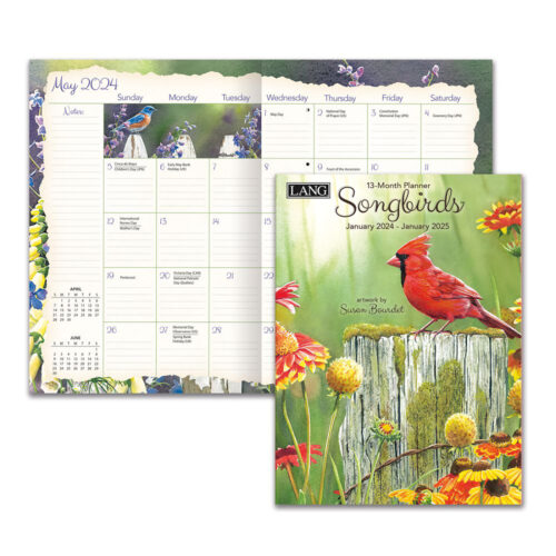 Lang's Songbirds 2024 Planner Calendars are here! The Backyard Naturalist has 2024 calendars in stock, including Audubon and Lang favorites like, Birds, Songbirds, Kids Birding, Nature, 365 Kittens or Puppies, Sloths, Tiny Owls and more in Wall, Mini, Engagement, Pocket Planners and Page-A-Day formats.