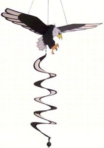 The Backyard Naturalist is famous for having an obsession with spinners, whirligigs, wind socks and twisters. Here's a twister featuring a majestic Eagle.