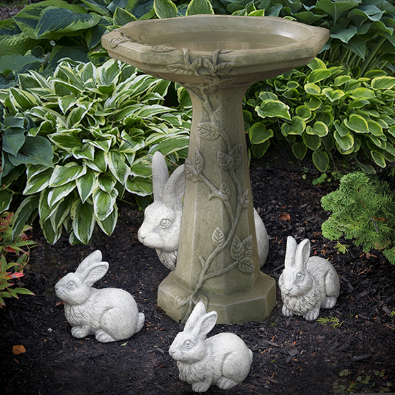 The Backyard Naturalist has Concrete Bird Baths, Fountains and Garden Statuary for your backyard.