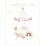 Sweet Baby Girl [New Baby Greeting Card at The Backyard Naturalist]