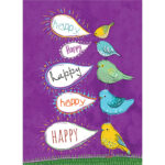 Happy Birds [Birthday Greeting Card at The Backyard Naturalist]