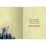 [interior of Wolf howling Birthday Greeting Card at The Backyard Naturalist]