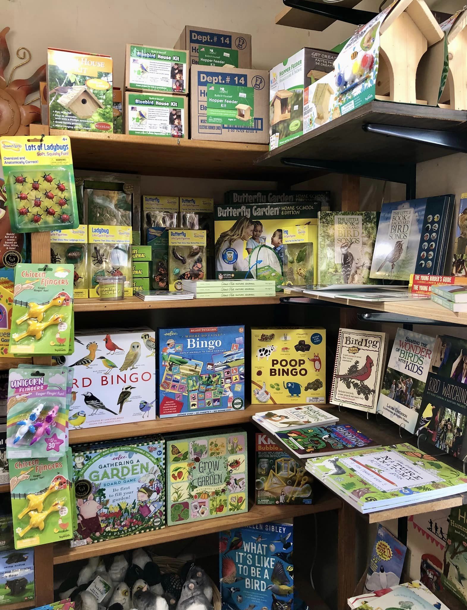 The Backyard Naturalist is ready for the holiday shopping season with a Kids Corner that's fully stocked.