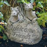 The Backyard Naturalist has concrete garden statuary—cast and hand-painted in USA, like the Welcome Friends Dragons.