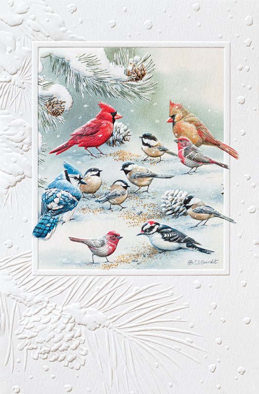 Holiday Greeting Cards, 2023 at The Backyard Naturalist, including 'Winter Picnic'